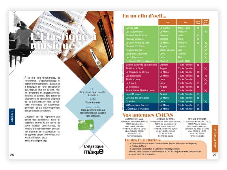 Plaquette Guide culturel CMCAS Anjou Maine©ID Graphik
