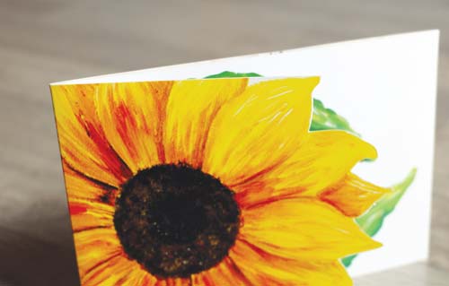 Faire Part de mariage en trois volets - Thème champêtre et Tournesols