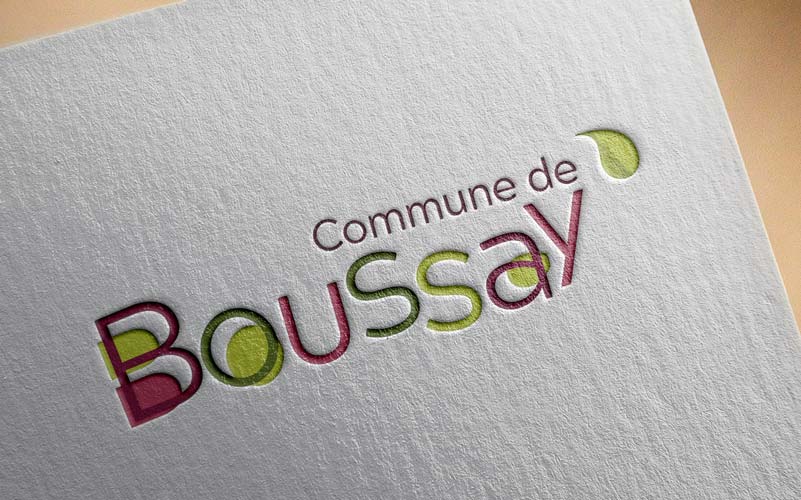 Identite visuelle coloré et dynamique de la mairie de Boussay (44)